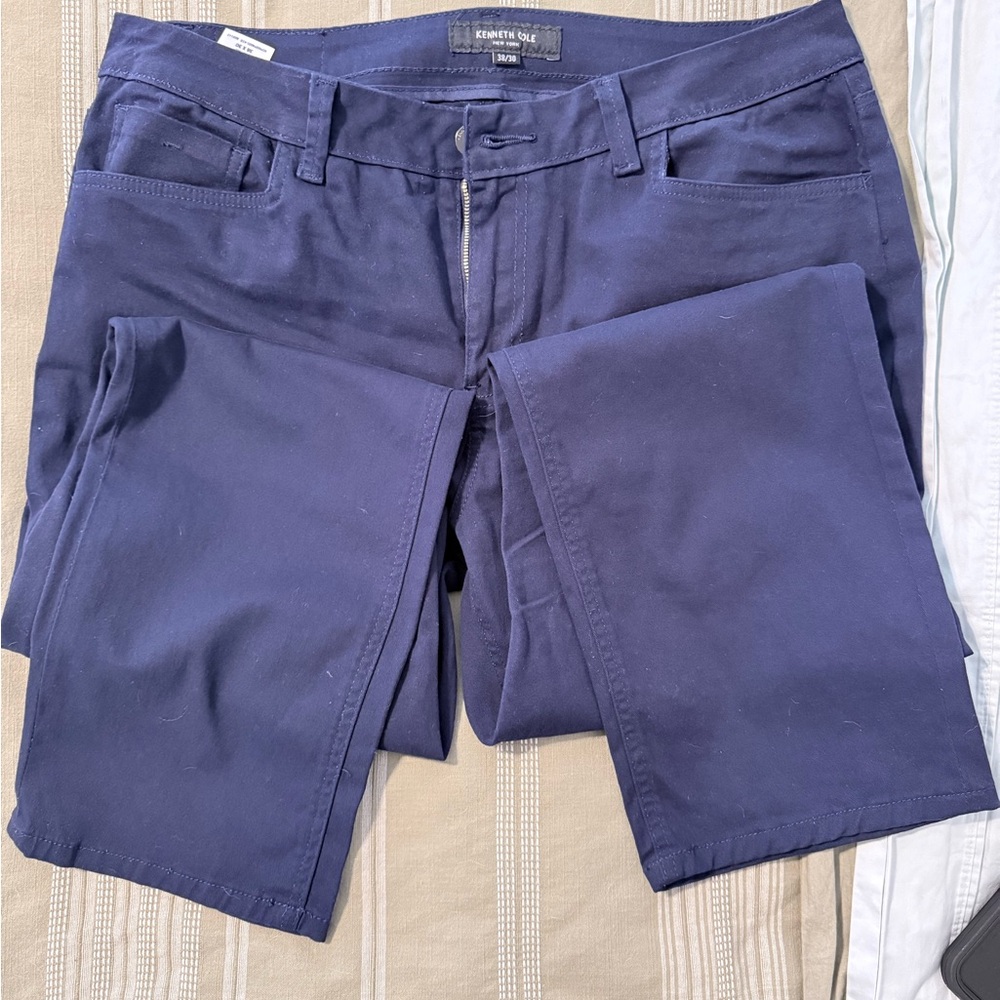 Kenneth Cole Men's Relaxed Jeans in Deep Blue